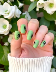 Naklejka premium nail art for females nail polish on hands
