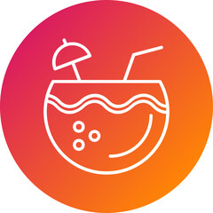 Coconut Drink Vector Icon
