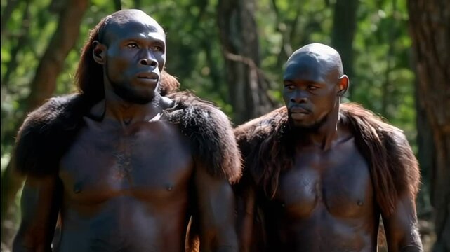 Ancient Neanderthals in Green Forest: A Journey Through Prehistoric Nature and Human Ancestry