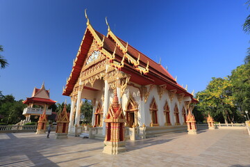 The beauty of the architecture of Suwan Khiri Temple (Na Muang Temple) a sacred tourist attraction of Ranong Province, Thailand 