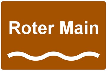 Obraz premium Illustration eines Namensschildes für den Fluss 