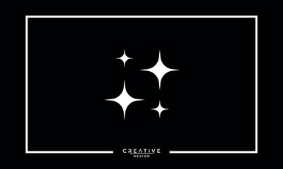 Star sparkle shine twinkle glow, magic party light doodle sparkle elements.