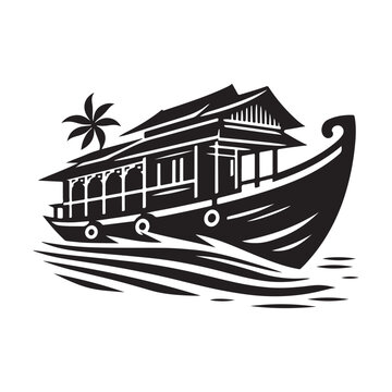 Houseboat clip art preview