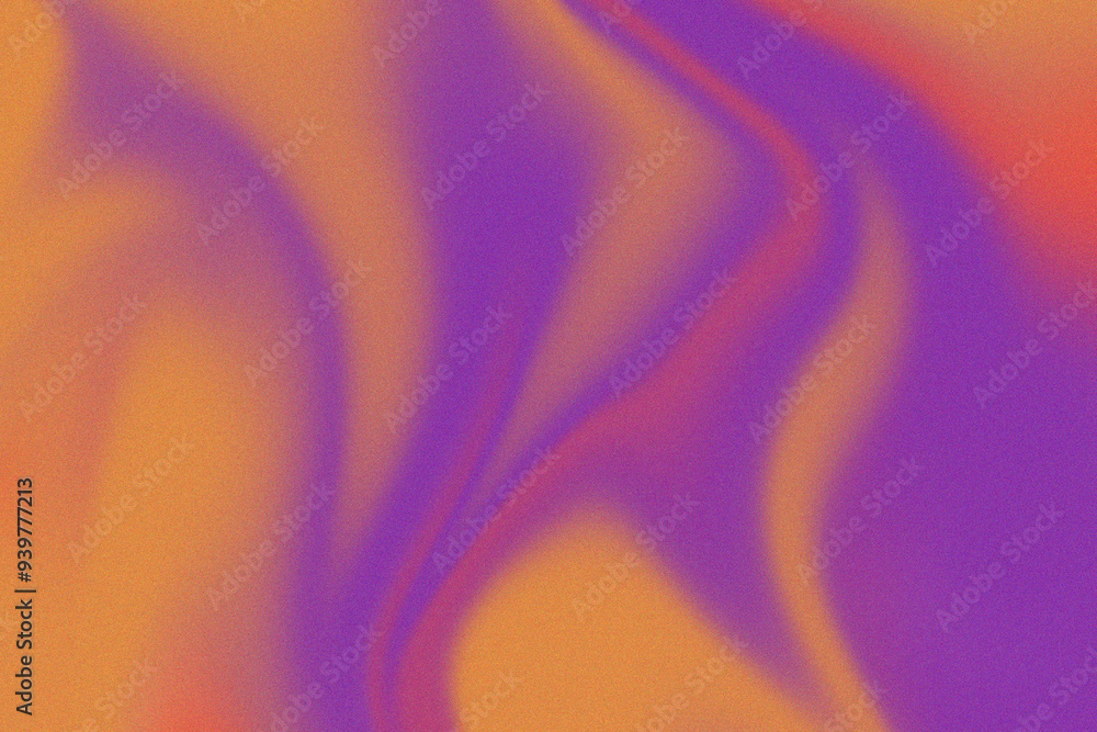 Wall mural abstract retro noise gradient background liquid colour shades purple and orange