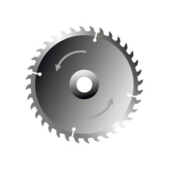 industrial saw, circular saw - vector illustration