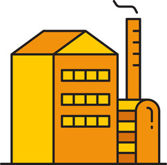 Obraz premium Factory Building Icon