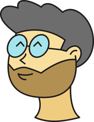 Beard Man Face Avatar
