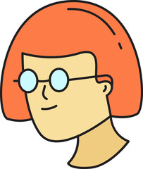 Woman Face Avatar Illustration