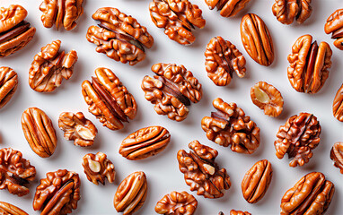 Walnuts close-up. Healthy eating. Background image