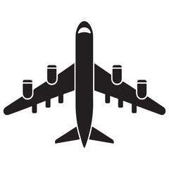 Airplane or plane symbol stock illustration
