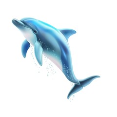 Fototapeta premium Dolphin Light element animal cartoon isolated whitebackground 16:9