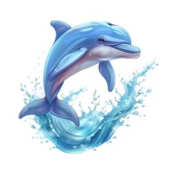 Dolphin slime fantasy animal cartoon isolated whitebackground