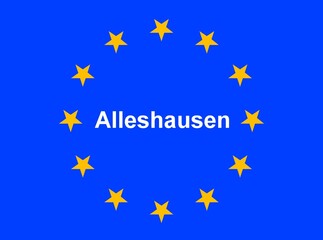 Illustration einer Europaflagge mit der Aufschrift 