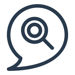 Search Speech Bubble Vector Icon