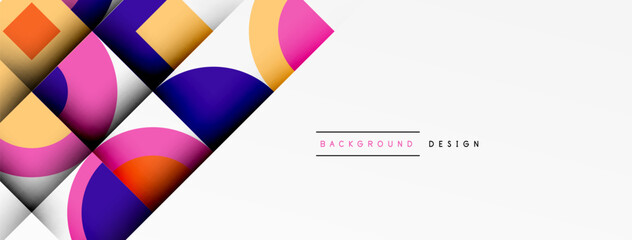 Modern geometrical abstract background - circles. Business or technology presentation design