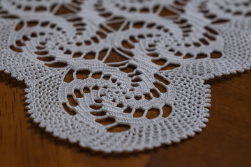White lace made with traditional hand workmanship