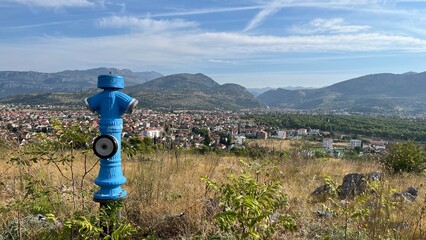 View of Podgorica from Gorica Park. . High quality photo