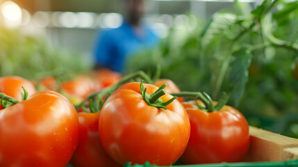 African American Workers Picking Tomatoes From