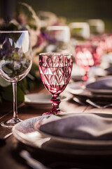 decoración de cristalería