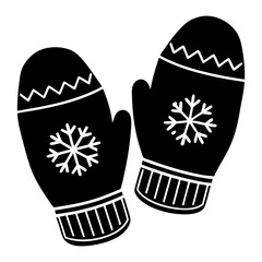 Winter Mittens vector art illustration