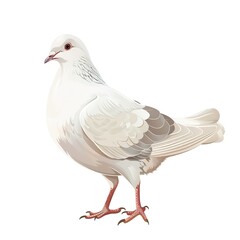 Fototapeta premium Dove Sound element animal cartoon isolated whitebackground 16:9