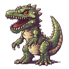 Fototapeta premium Dracorex 8-bit fantasy animal cartoon isolated whitebackground