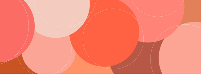 Modern background of colorful circles in orange and pink tones for use as cover background, poster, banner, flyer, graphic design in general.
