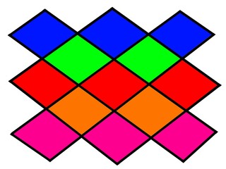 Ceramic background illustration with 4 colors 