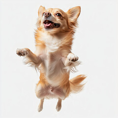 
floated dog jumping gesture try to bite something in the air-4