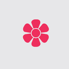 Simple Flower Design Icon Illustration Eps 8