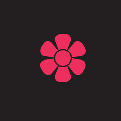 Simple Flower Design Icon Illustration Eps 8
