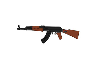 Illustration of an AK-47 rifle