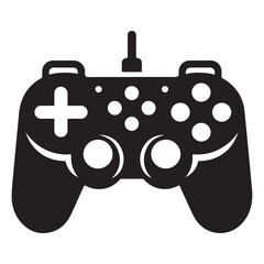 Black Joystick Icon Vector, Vector Design Game Video Icon Style, Gaming Console Vector Icon