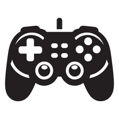 Black Joystick Icon Vector, Vector Design Game Video Icon Style, Gaming Console Vector Icon