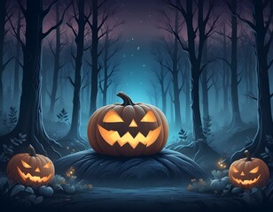 Halloween pumpkin design for t-shirt 