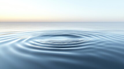 High-definition image of ripples in a calm, reflective body of water with a mirror-like surface, showing delicate patterns and light reflections