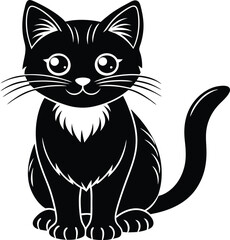 silhouette of a cat on a white background