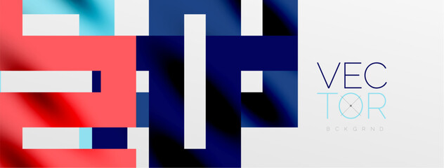 Colorful squares, lines minimal abstract background. Vector Illustration For Wallpaper, Banner, Background, Card, Book Illustration, landing page