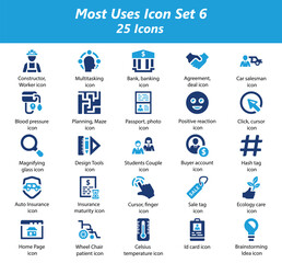 Most Uses Blue Icon Set 6