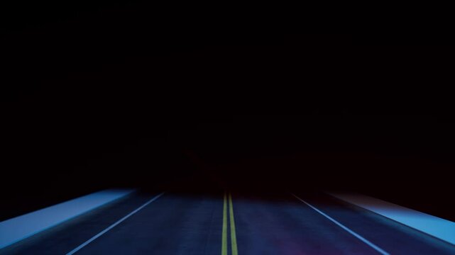 Animation of a police chase with a fleeing man on his way being chased by two police cars. Action drama video