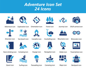Adventure Blue Icon Set
