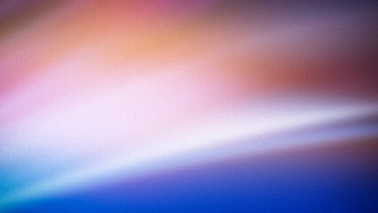 A soft gradient background blending warm and cool tones, including shades of orange, pink, purple, and blue, with a gentle grainy texture, creating a soothing visual effect