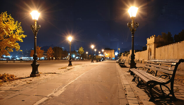 Promenade nocturne &eacute;clair&eacute;e