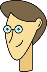 Nerd Man Character Icon
