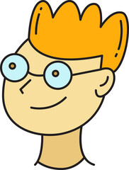 Nerd Man Character Icon
