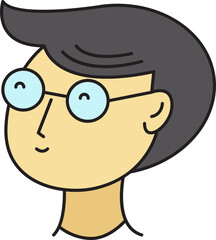 Nerd Man Character Icon
