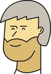 Beard Man Character Icon