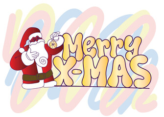 doodle pop art christmas background vector design