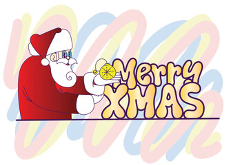 doodle pop art christmas background vector design