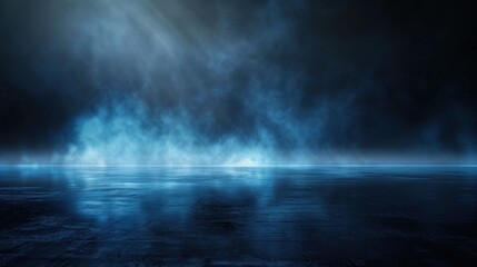 Fototapeta premium Abstract Blue Smoke and Light